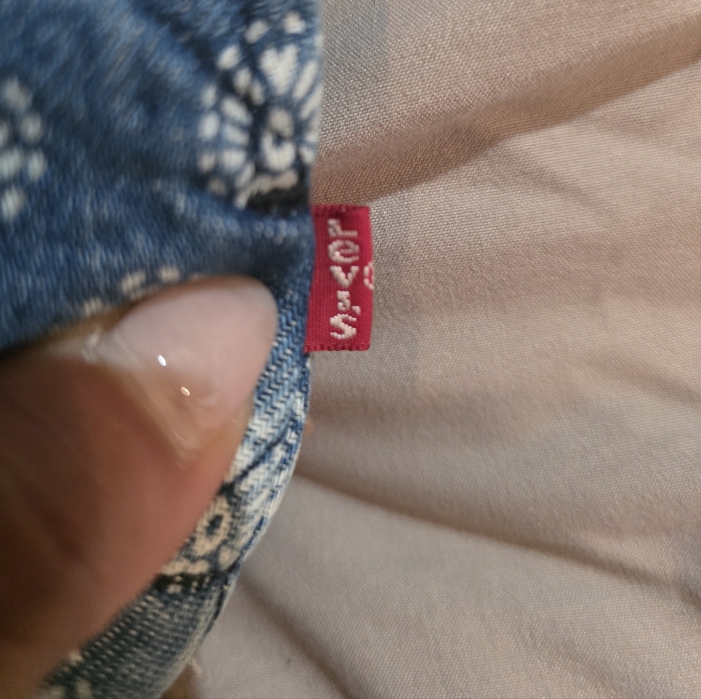 Levi's Premium Blue Quilted Floral-Print Jacket SizeL NWT - Picture 6 of 16